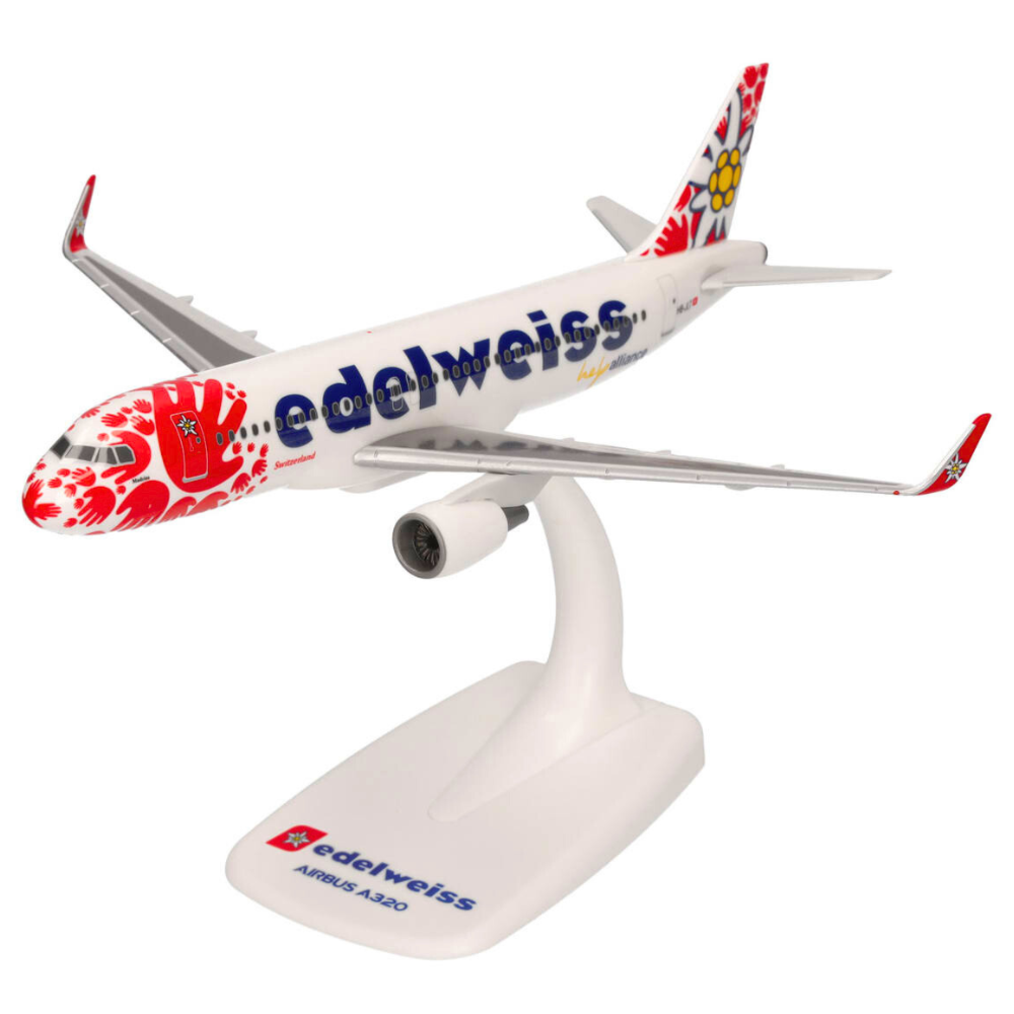 Herpa Snap-Fit Flugzeugmodell Edelweiss Air Airbus A3320 "Help Alliance" (1:200)